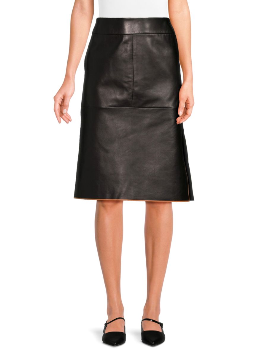 Кожаная юбка А-силуэта Tod's, черный
Кожаная юбка А-силуэта Tod's, черный