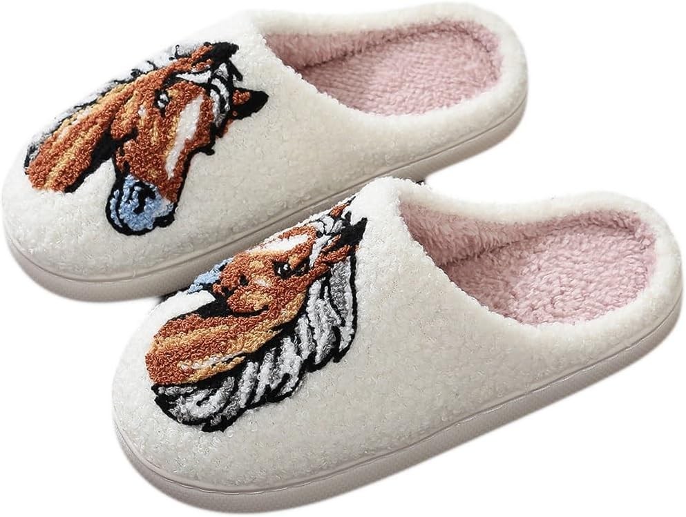 Забавные тапочки для женщин и мужчин, мягкие плюшевые пушистые с мультяшными животными, теплые, с нескользящей подошвой, для дома и внутреннего использования Generic, Horse Head
Забавные тапочки для женщин и мужчин, мягкие плюшевые пушистые с мультяшными животными, теплые, с нескользящей подошвой, для дома и внутреннего использования Generic, Horse Head