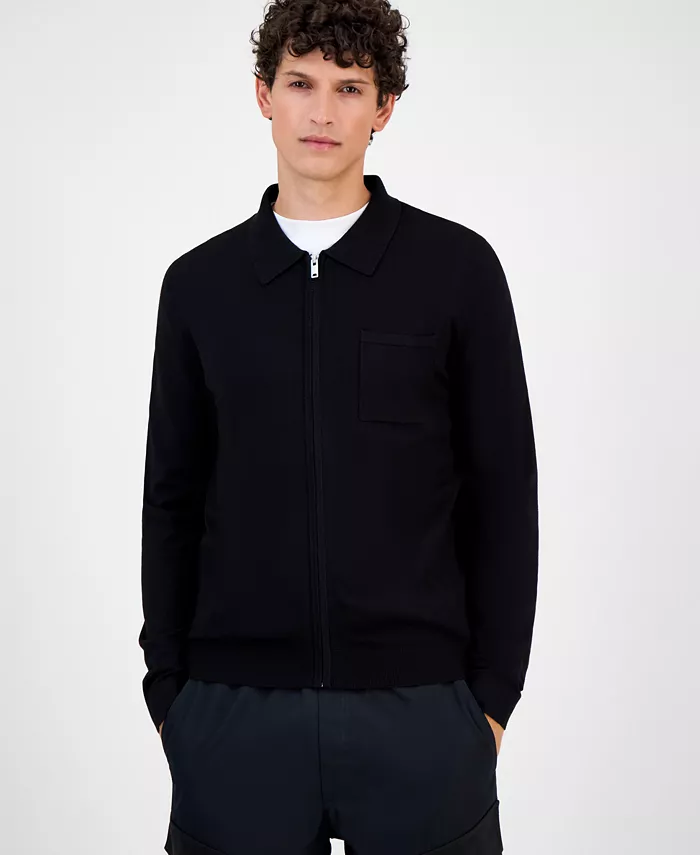 Мужской кардиган San Jean с воротником и молнией Hugo Boss, черный
Мужской кардиган San Jean с воротником и молнией Hugo Boss, черный