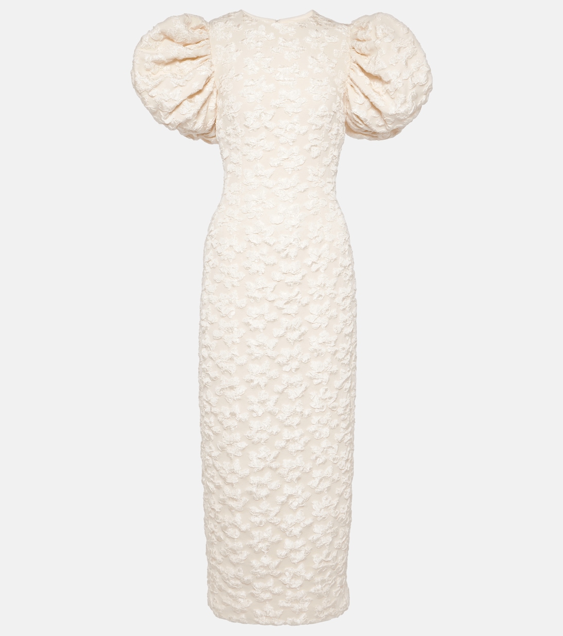 Свадебное платье миди с цветочным жаккардом Rotate, Egret
Свадебное платье миди с цветочным жаккардом Rotate, Egret