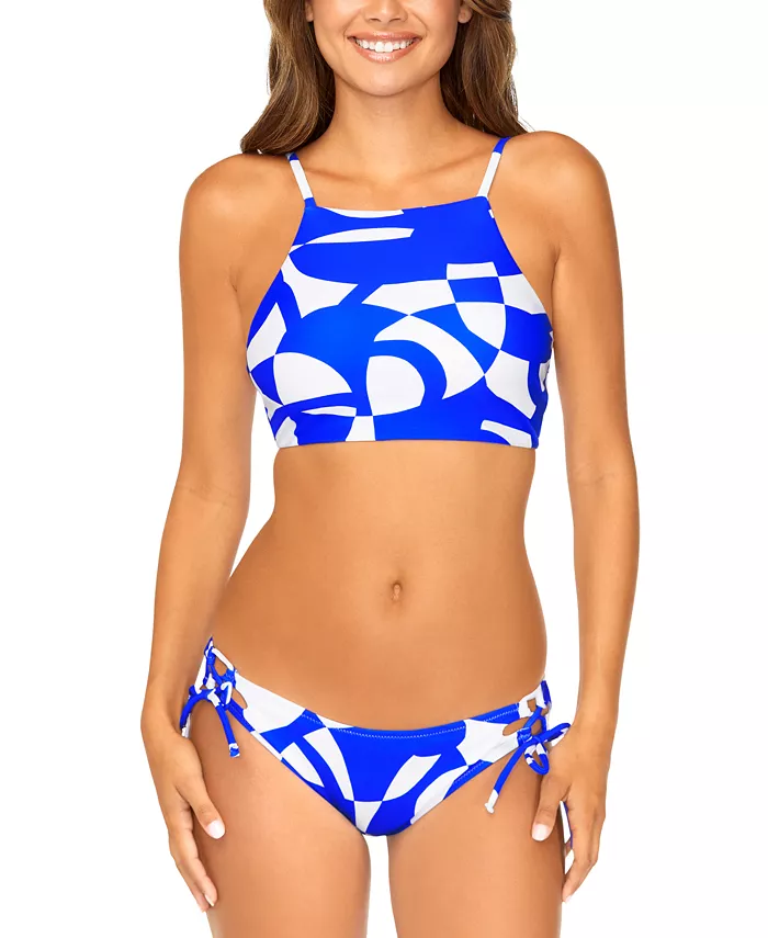 Топ танкини с принтом Kaori и завязывающиеся плавки для юниоров Raisins, синий 
Топ танкини с принтом Kaori и завязывающиеся плавки для юниоров Raisins, синий