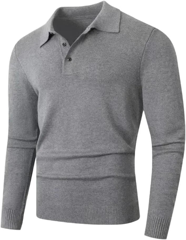 Свитер мужской пуловер с лацканом и пуговицами
Свитер мужской пуловер с лацканом и пуговицами
