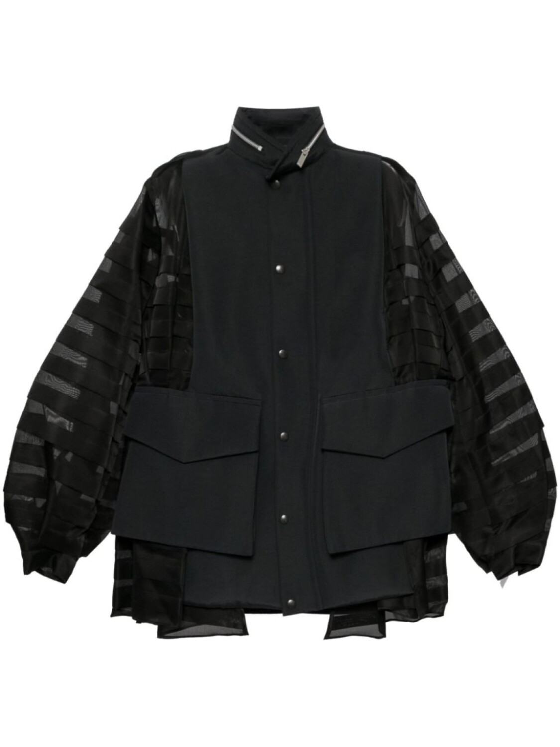 Sacai пиджак со вставками, черный
Sacai пиджак со вставками, черный