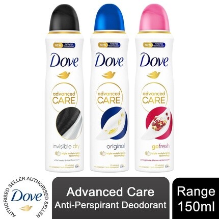Дезодорант-антиперспирант Dove Advanced Care 72H для женщин 150 мл
Дезодорант-антиперспирант Dove Advanced Care 72H для женщин 150 мл