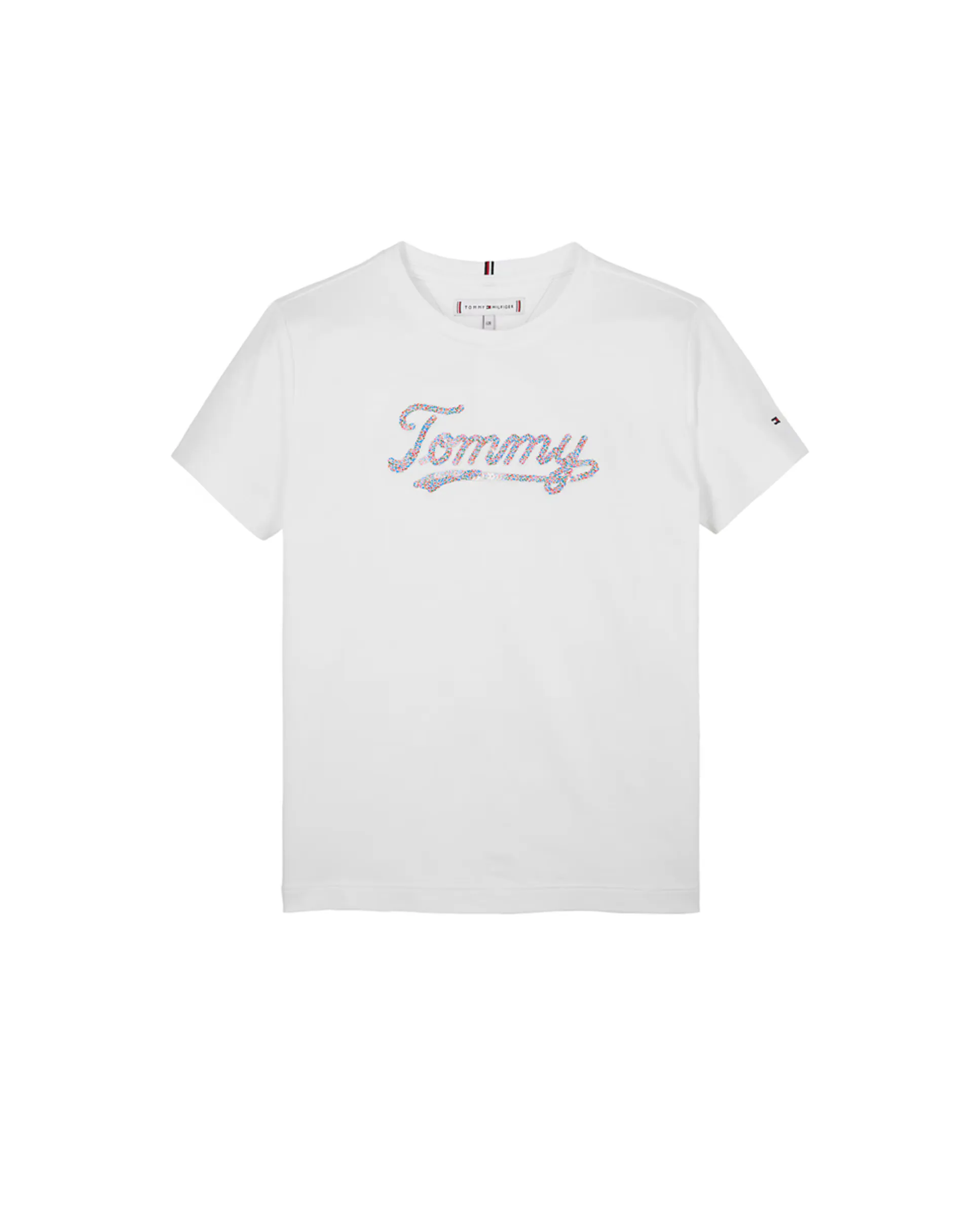 Детская футболка с коротким рукавом и пайетками на переднем логотипе Tommy Hilfiger, белый
Детская футболка с коротким рукавом и пайетками на переднем логотипе Tommy Hilfiger, белый