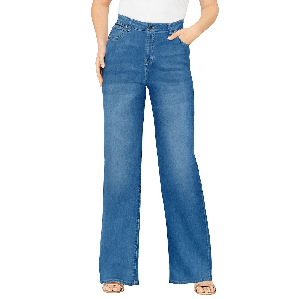 Женские джинсы Roaman's Plus Size Petite Invisible Stretch Iconic с широкими штанинами, цвет Medium Wash
Женские джинсы Roaman's Plus Size Petite Invisible Stretch Iconic с широкими штанинами, цвет Medium Wash