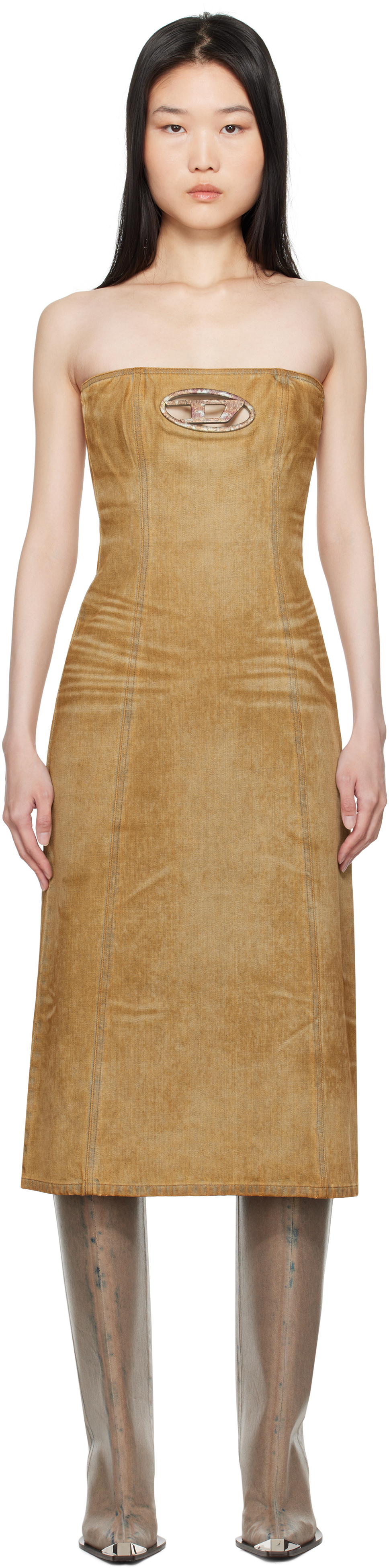 Коричневое джинсовое платье-миди De-Vildress-Fsf Diesel
Коричневое джинсовое платье-миди De-Vildress-Fsf Diesel