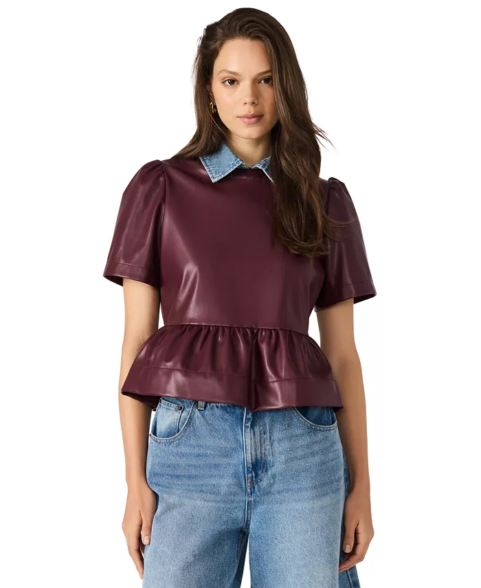 Женский топ с воротником Эмелин Steve Madden, фиолетовый
Женский топ с воротником Эмелин Steve Madden, фиолетовый