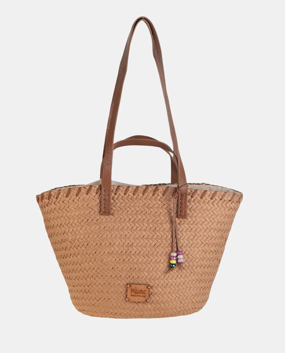 Сумка-корзина из натурального волокна с молнией Kbas, светло-коричневый
Сумка-корзина из натурального волокна с молнией Kbas, светло-коричневый