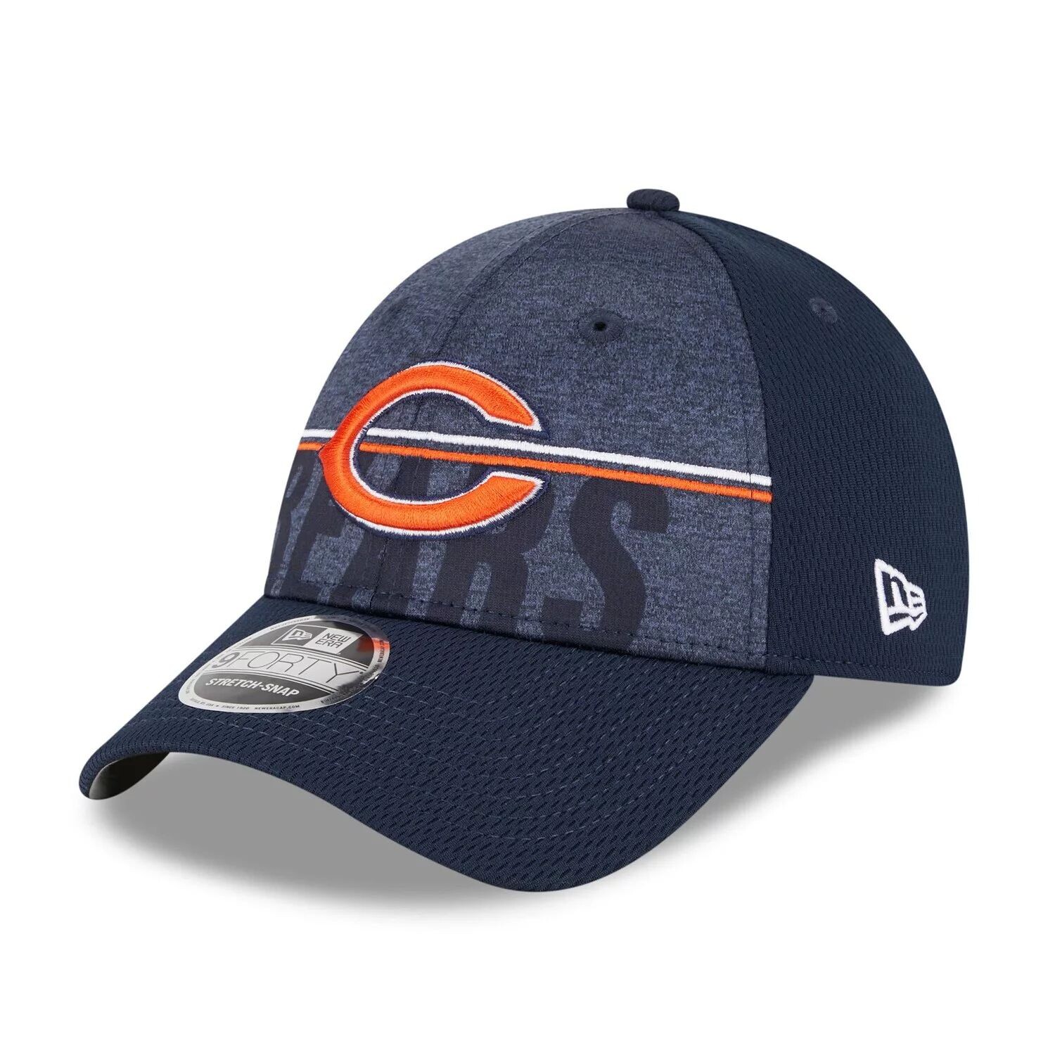 Мужская регулируемая кепка New Era Navy Chicago Bears 2023 с основным логотипом тренировочного лагеря НФЛ 9FORTY
Мужская регулируемая кепка New Era Navy Chicago Bears 2023 с основным логотипом тренировочного лагеря НФЛ 9FORTY