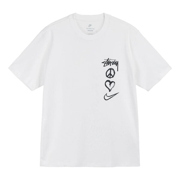 Футболка x stussy peace love swoosh t-shirt 'white' Nike, мультиколор 
Футболка x stussy peace love swoosh t-shirt 'white' Nike, мультиколор