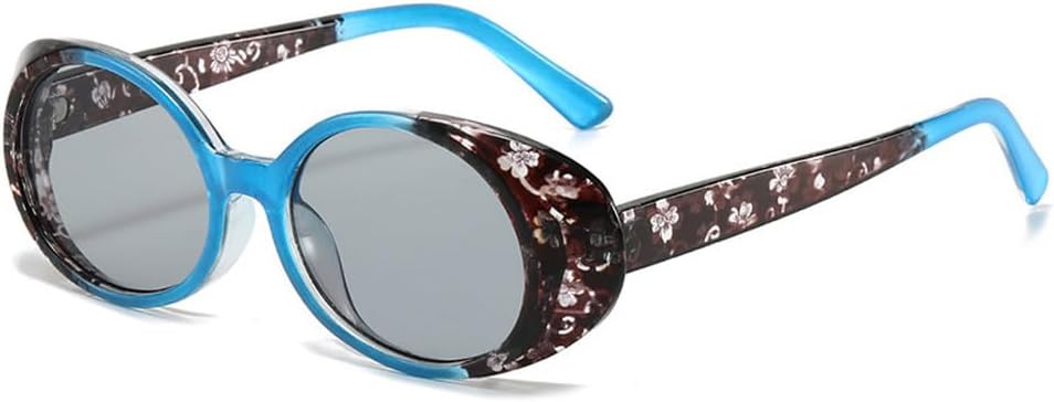 Модные овальные солнцезащитные очки для женщин в винтажном стиле, роскошные, в маленькой оправе, для вождения и путешествий, трендовые солнцезащитные очки с защитой от УФ-излучения UV400 TKKTLLT, Flower Blue
Модные овальные солнцезащитные очки для женщин в винтажном стиле, роскошные, в маленькой оправе, для вождения и путешествий, трендовые солнцезащитные очки с защитой от УФ-излучения UV400 TKKTLLT, Flower Blue