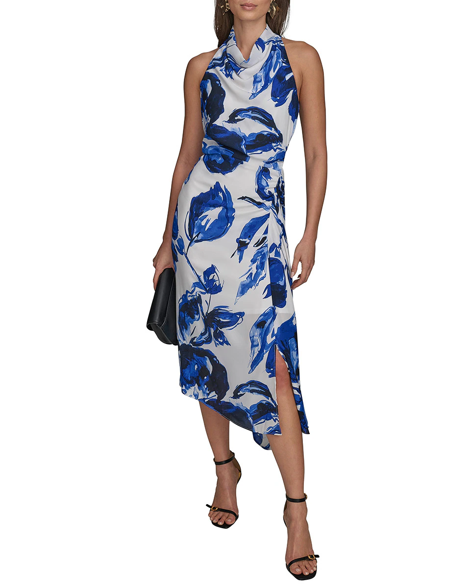 Платье с цветочным принтом и воротником-холтер Donna Karan New York, индиго/синий
Платье с цветочным принтом и воротником-холтер Donna Karan New York, индиго/синий