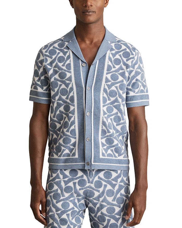 Эдмондс - Кубинская рубашка с коротким рукавом из махровой ткани REISS, синий
Эдмондс - Кубинская рубашка с коротким рукавом из махровой ткани REISS, синий