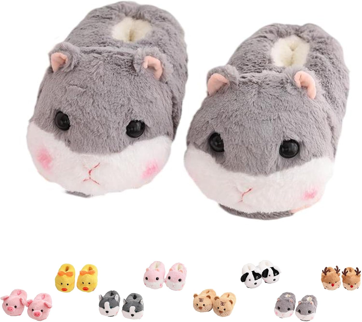 Тапочки в виде свинок, милые тапочки с животными для женщин, теплые зимние противоскользящие домашние плюшевые тапочки в виде животных Generic, серый
Тапочки в виде свинок, милые тапочки с животными для женщин, теплые зимние противоскользящие домашние плюшевые тапочки в виде животных Generic, серый