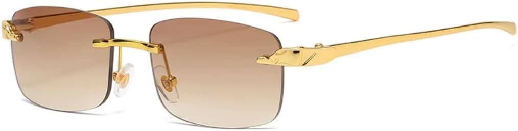 Солнцезащитные очки с защитой от УФ-излучения UV400 | Без оправы, в стиле панк, с металлическими разноцветными линзами | Для женщин и мужчин, для занятий спортом на открытом воздухе и вождения DSVIGF, Gold-brown
Солнцезащитные очки с защитой от УФ-излучения UV400 | Без оправы, в стиле панк, с металлическими разноцветными линзами | Для женщин и мужчин, для занятий спортом на открытом воздухе и вождения DSVIGF, Gold-brown