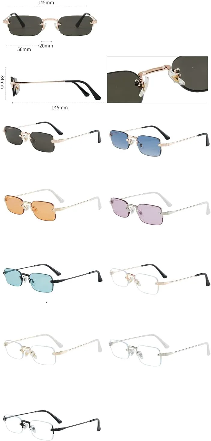 Винтажные солнцезащитные очки Willochra без оправы, неправильной квадратной формы, модные металлические прямоугольные солнцезащитные очки для женщин и мужчин, C9
Винтажные солнцезащитные очки Willochra без оправы, неправильной квадратной формы, модные металлические прямоугольные солнцезащитные очки для женщин и мужчин, C9