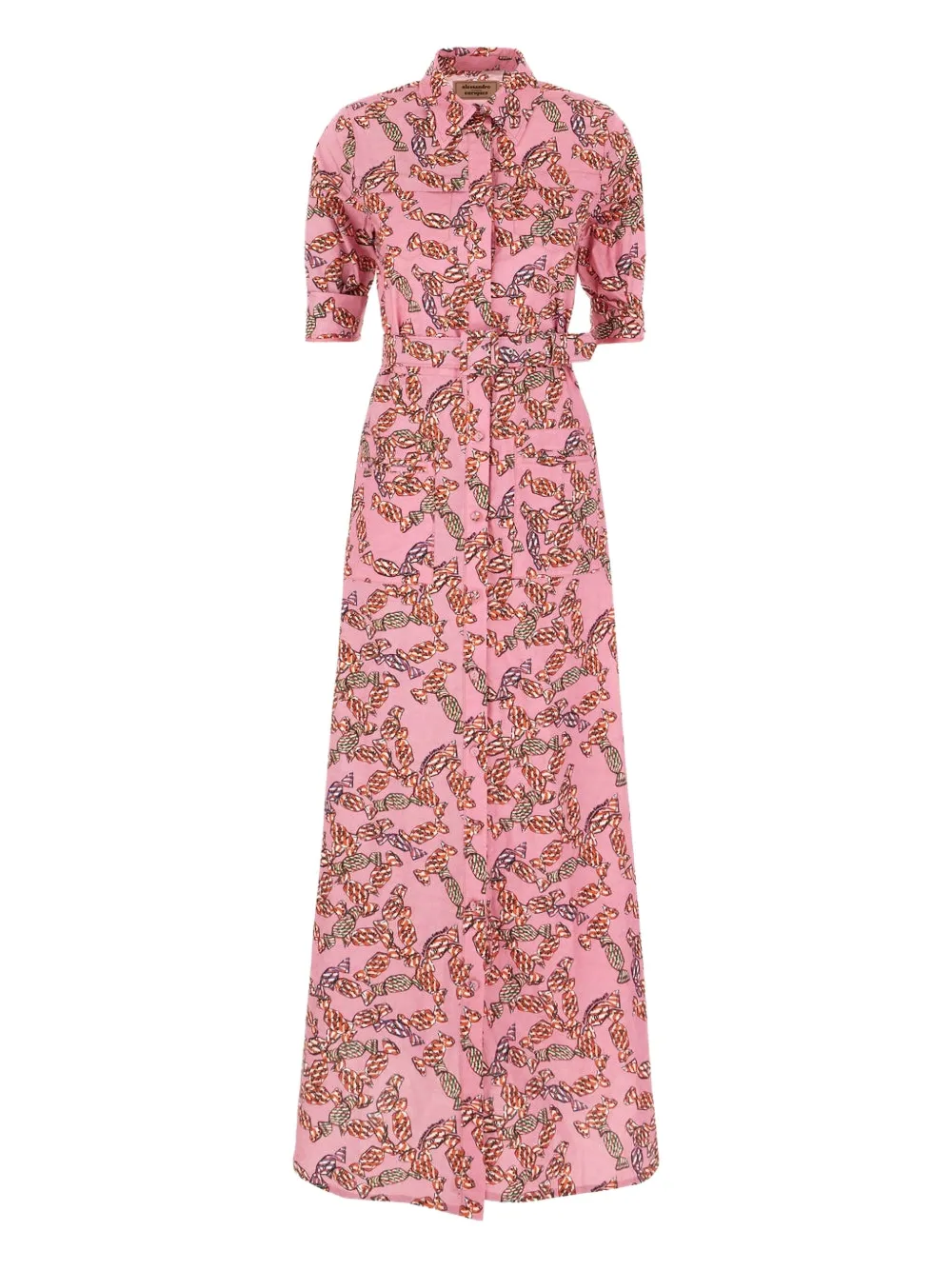 Платье-рубашка с поясом и принтом в виде конфет alessandro enriquez, розовый
Платье-рубашка с поясом и принтом в виде конфет alessandro enriquez, розовый