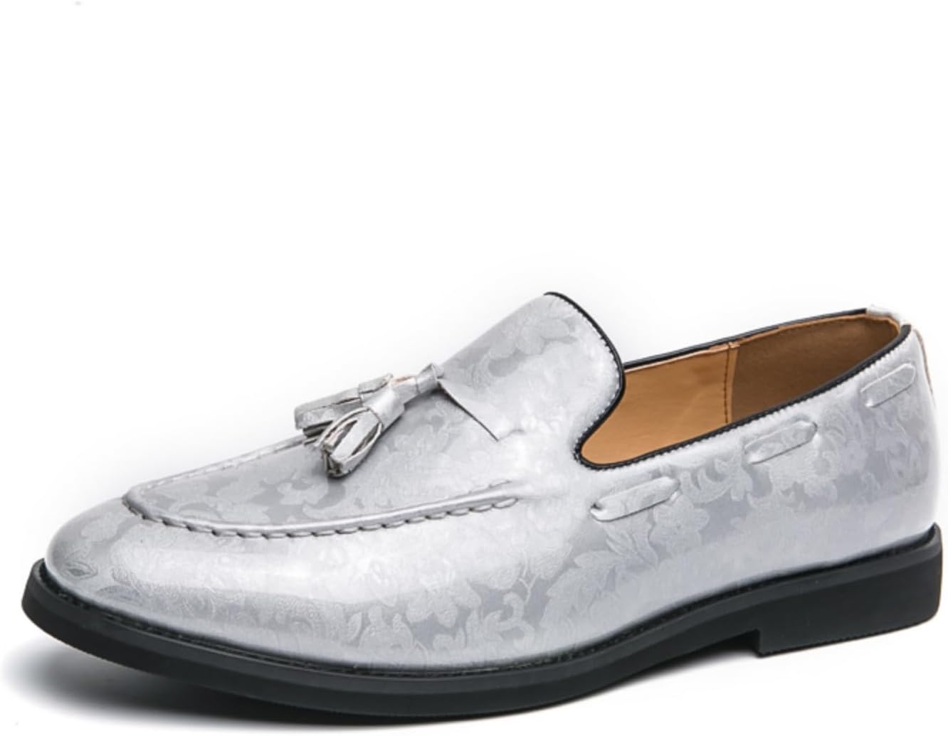 Мужские ретро-лоферы Boaobaihuo с кисточками, из лакированной кожи, с принтом, без шнурков, низкие с круглыми носками, нескользящие, повседневные туфли Пенн для деловых встреч, свадеб и офиса, белый
Мужские ретро-лоферы Boaobaihuo с кисточками, из лакированной кожи, с принтом, без шнурков, низкие с круглыми носками, нескользящие, повседневные туфли Пенн для деловых встреч, свадеб и офиса, белый