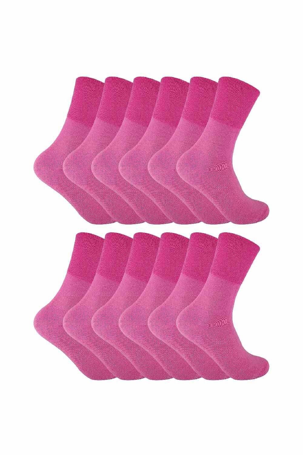 12 пар термоносков с мягким верхом для диабетиков, препятствующих плохому кровообращению Sock Snob, розовый 
12 пар термоносков с мягким верхом для диабетиков, препятствующих плохому кровообращению Sock Snob, розовый