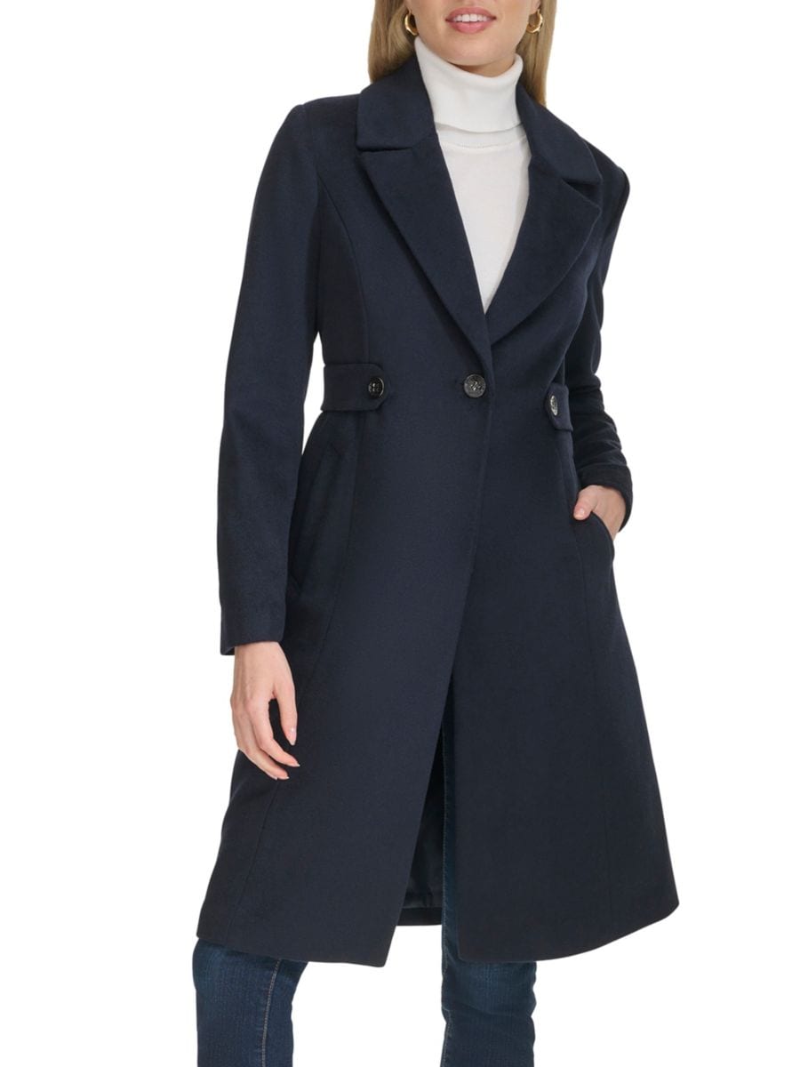 Однобортное пальто из смесовой шерсти Cole Haan, темно-синий
Однобортное пальто из смесовой шерсти Cole Haan, темно-синий