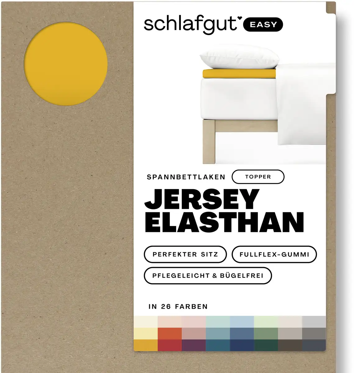 Простыня Schlafgut "EASY Jersey Elastane Topper", СДЕЛАНО В ЗЕЛЕНОМ цвете от OEKO-TEX 90-100х200-220 см, 1 шт., цвет Yellow Deep
Простыня Schlafgut "EASY Jersey Elastane Topper", СДЕЛАНО В ЗЕЛЕНОМ цвете от OEKO-TEX 90-100х200-220 см, 1 шт., цвет Yellow Deep