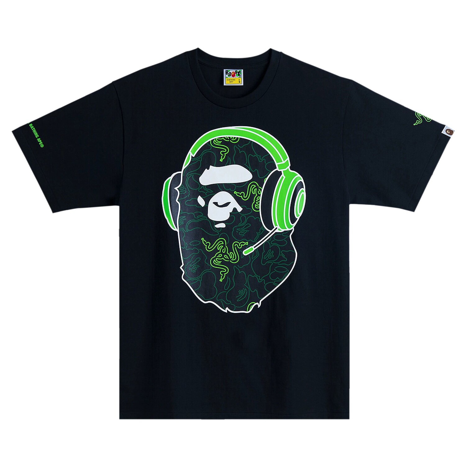Футболка BAPE x Razer Neon Camo Ape Head, черная, Черный, Футболка BAPE x Razer Neon Camo Ape Head, черная
Футболка BAPE x Razer Neon Camo Ape Head, черная, Черный, Футболка BAPE x Razer Neon Camo Ape Head, черная