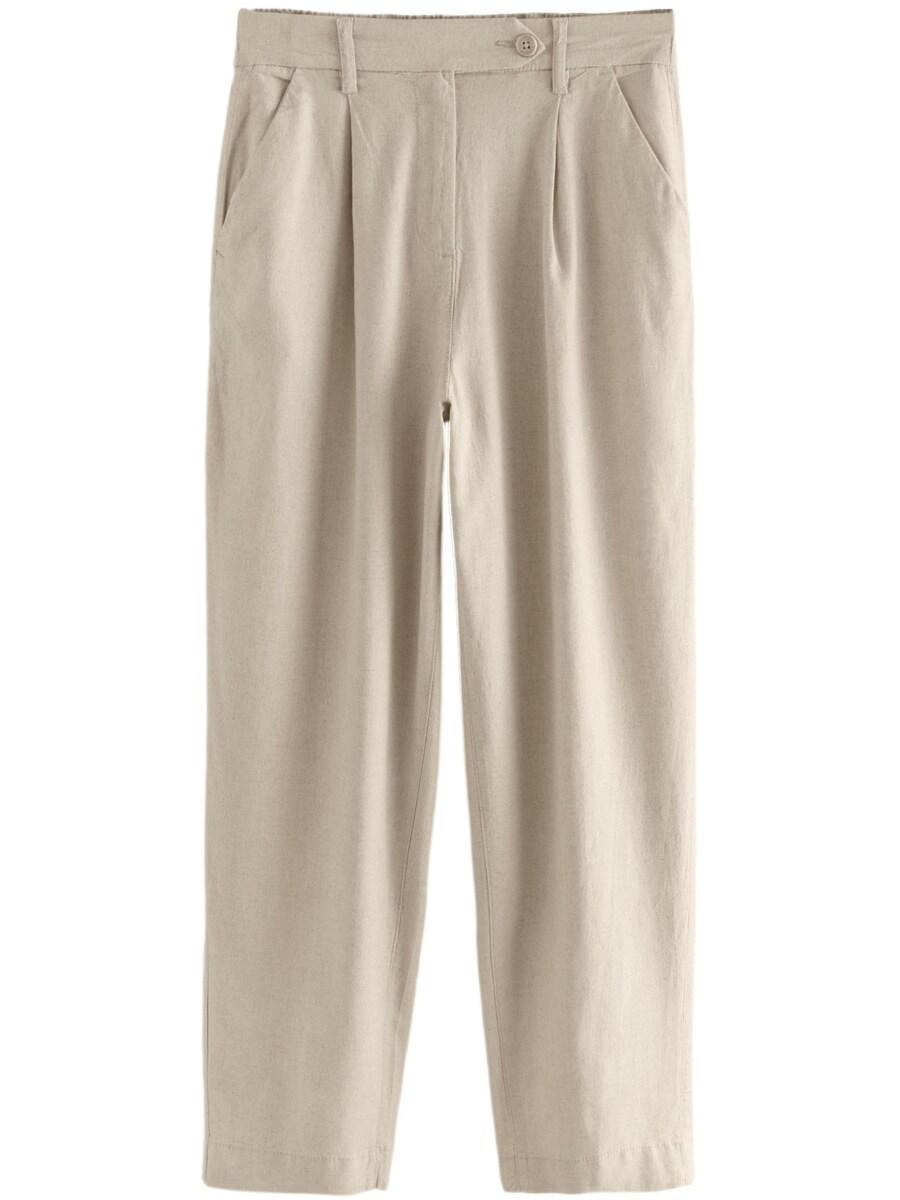 Брюки свободного кроя со складкой спереди Next, бежевый
Брюки свободного кроя со складкой спереди Next, бежевый