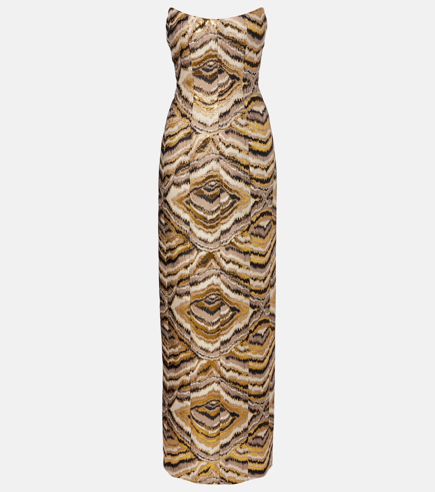 Одесское платье с панелями из жаккарда Markarian, Metallic Woodgrain
Одесское платье с панелями из жаккарда Markarian, Metallic Woodgrain