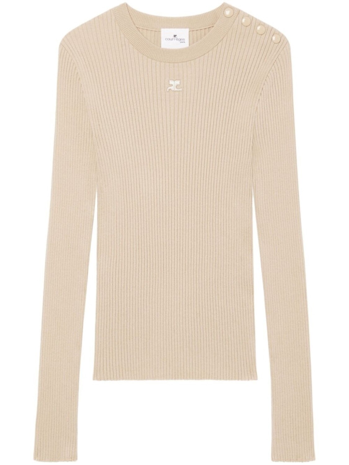 Courrèges джемпер в рубчик с вышитым логотипом, нейтральный цвет
Courrèges джемпер в рубчик с вышитым логотипом, нейтральный цвет