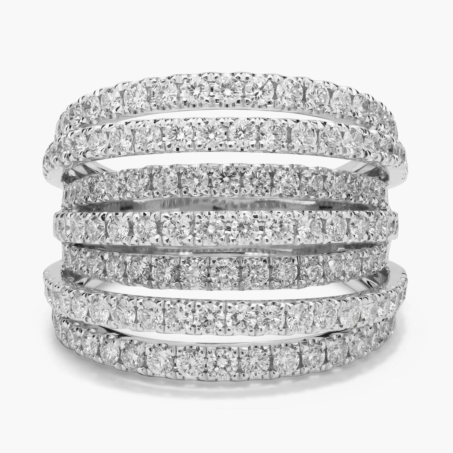 Модное кольцо с семью рядами бриллиантов из белого золота 14 карат (1 1/2 карата) Blue Nile
Модное кольцо с семью рядами бриллиантов из белого золота 14 карат (1 1/2 карата) Blue Nile