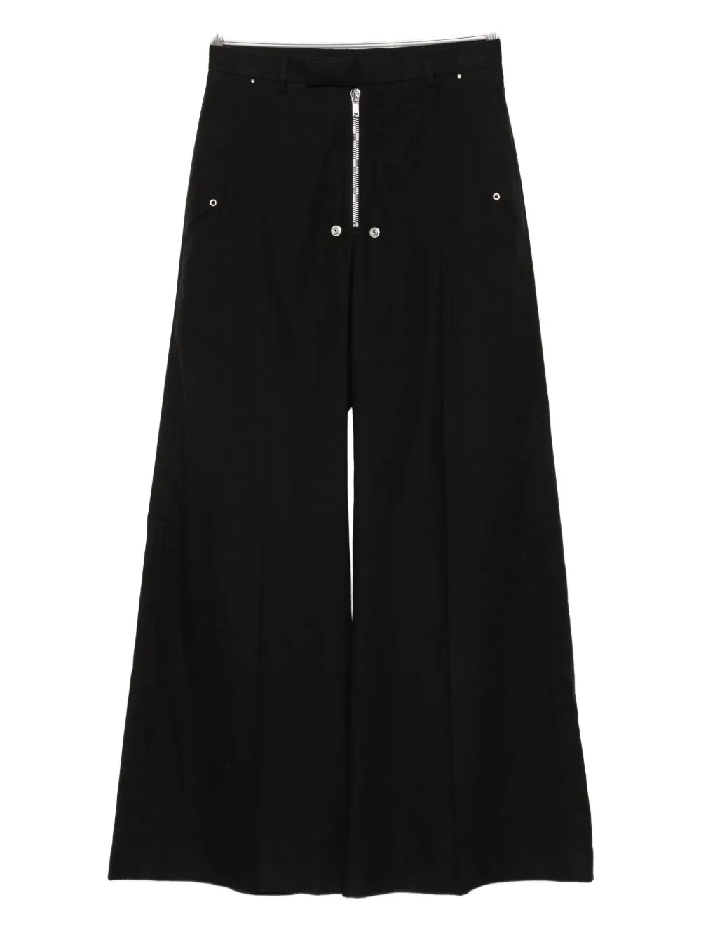 Брюки с застежкой-молнией на пуговицы Rick Owens, черный 
Брюки с застежкой-молнией на пуговицы Rick Owens, черный