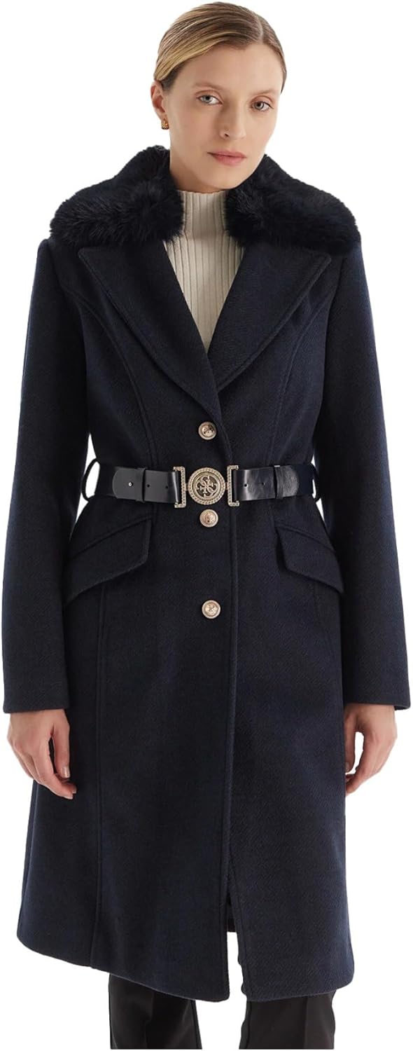 GUESS Eco Patrice поясное пальто, Suiting Blue
GUESS Eco Patrice поясное пальто, Suiting Blue