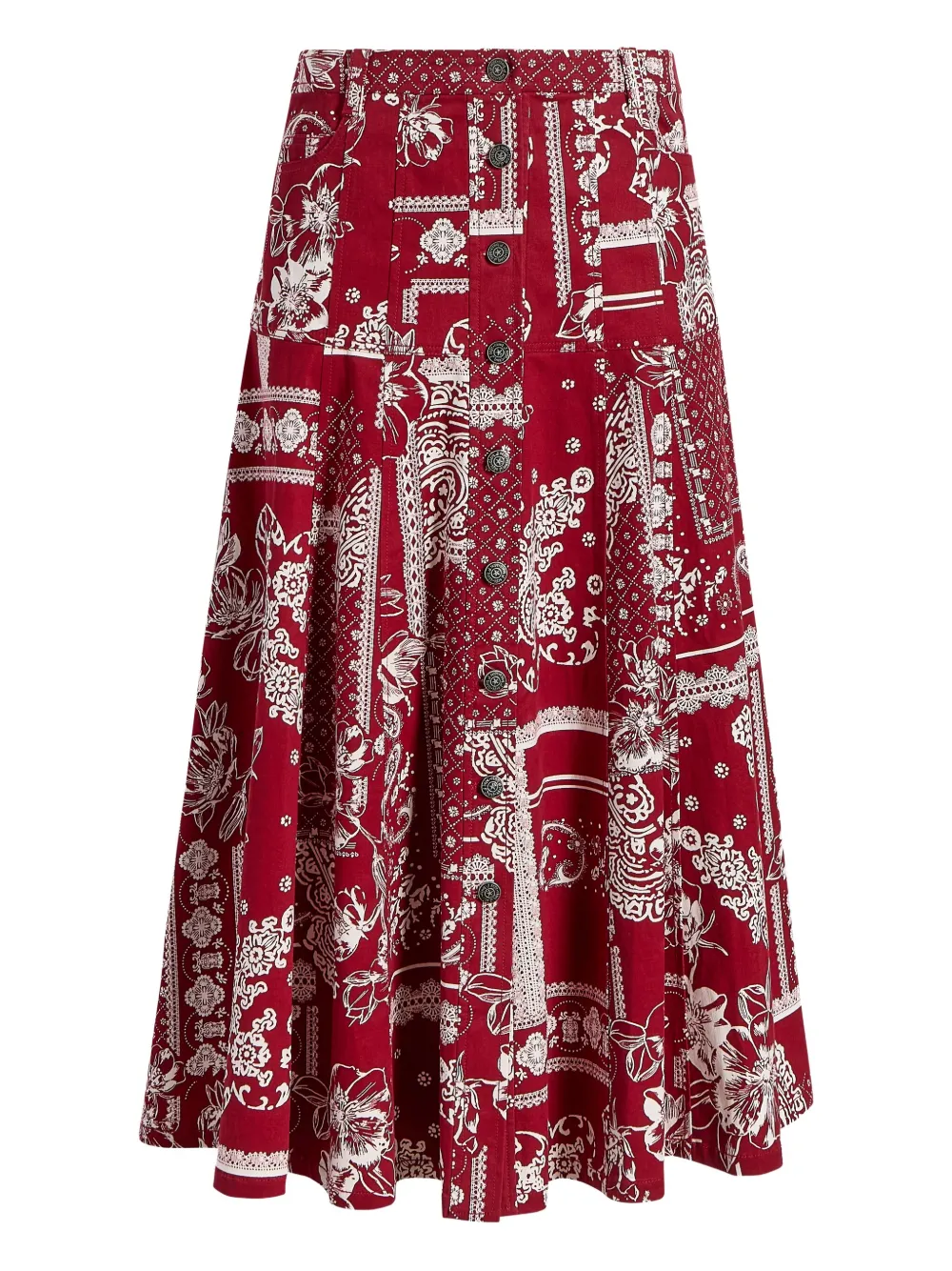 Юбка с принтом пейсли Cinq A Sept, красный 
Юбка с принтом пейсли Cinq A Sept, красный