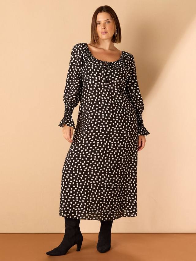 Платье миди Curve Spot в стиле молочницы Live Unlimited, Black
Платье миди Curve Spot в стиле молочницы Live Unlimited, Black