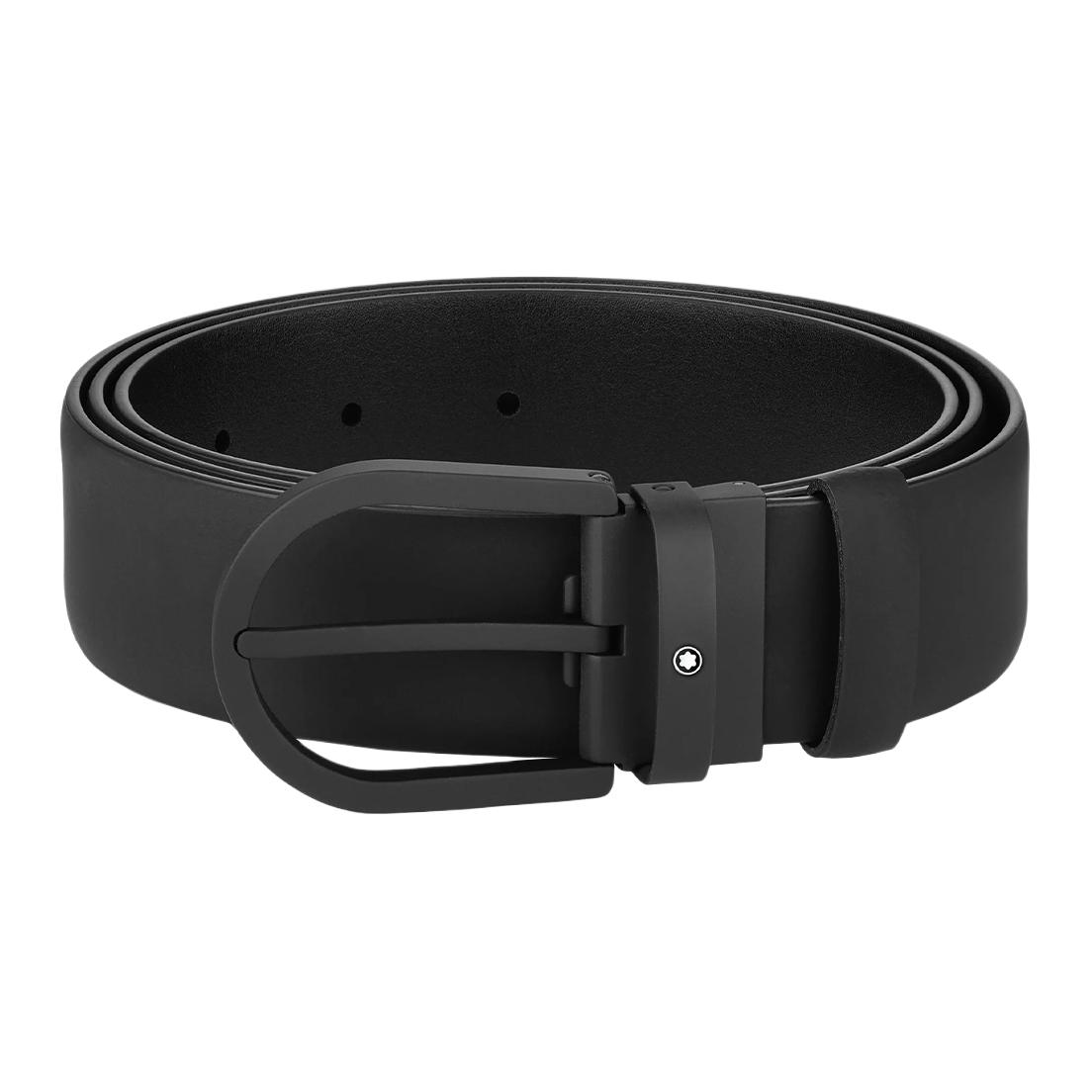 Кожаный ремень с пряжкой-подковой MONTBLANC
Кожаный ремень с пряжкой-подковой MONTBLANC