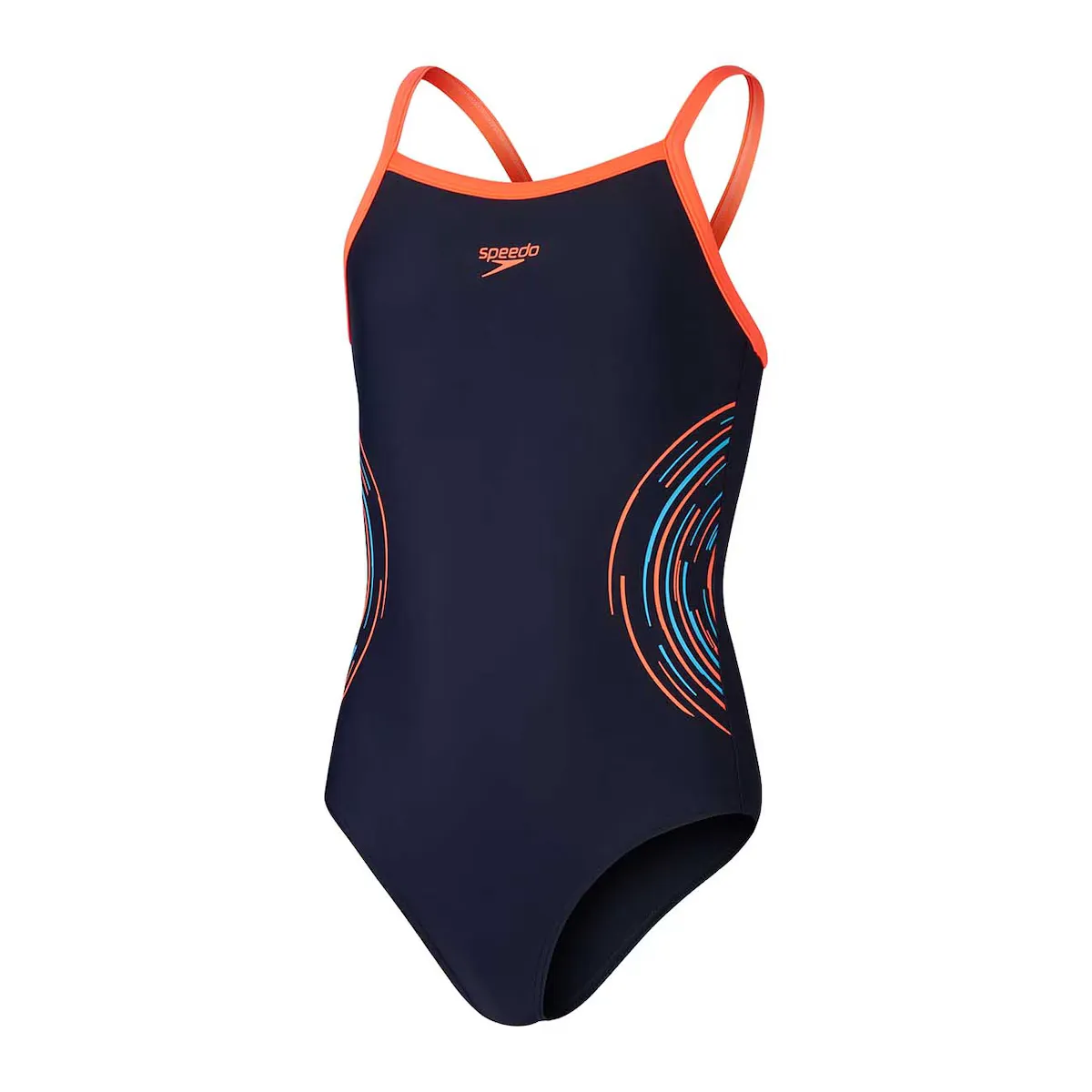 Плавки для мальчиков Speedo Plastisol Placement Thinstrap Muscleback, синий 
Плавки для мальчиков Speedo Plastisol Placement Thinstrap Muscleback, синий