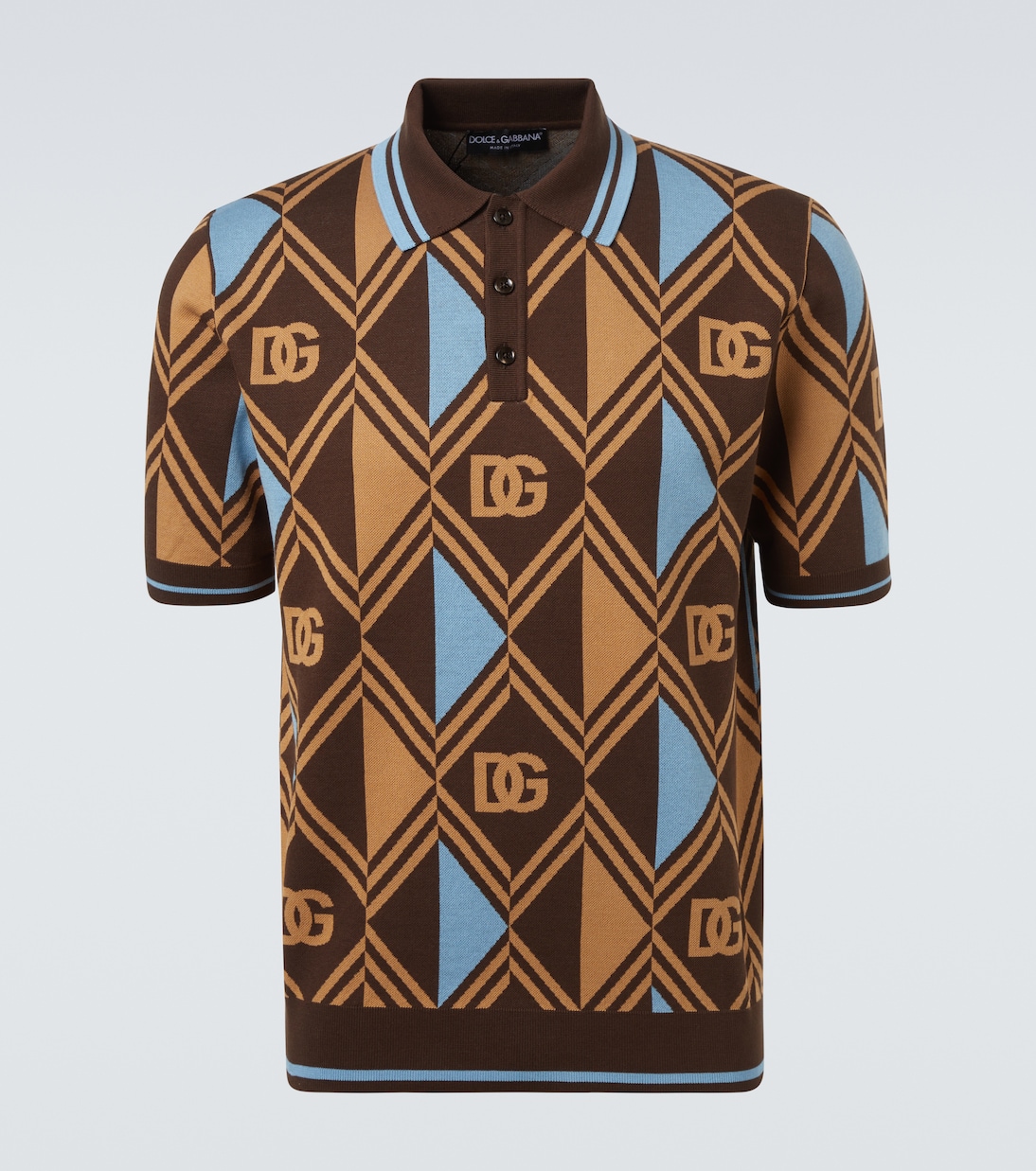 DG джаккардовая пике-поло из хлопка Dolce&Gabbana, Marrone/Beige/Azzurr
DG джаккардовая пике-поло из хлопка Dolce&Gabbana, Marrone/Beige/Azzurr