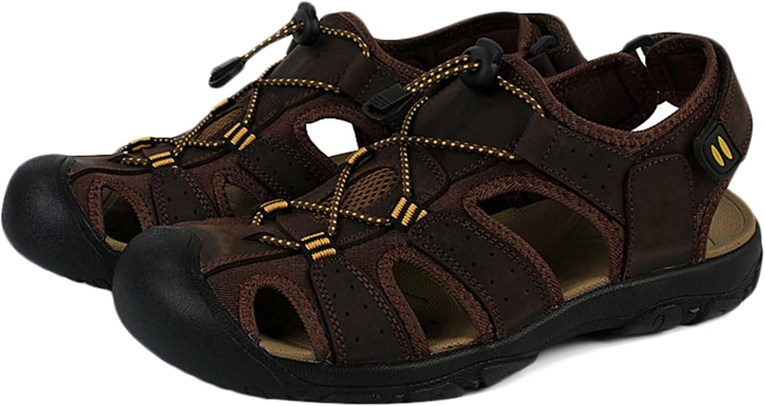 Мужские кожаные туристические сандалии для активного отдыха, летние пляжные сандалии рыбака, кожаные сандалии с закрытым носком для ходьбы, трекинга, вождения, повседневные дышащие спортивные обувь Hnvavq, C
Мужские кожаные туристические сандалии для активного отдыха, летние пляжные сандалии рыбака, кожаные сандалии с закрытым носком для ходьбы, трекинга, вождения, повседневные дышащие спортивные обувь Hnvavq, C