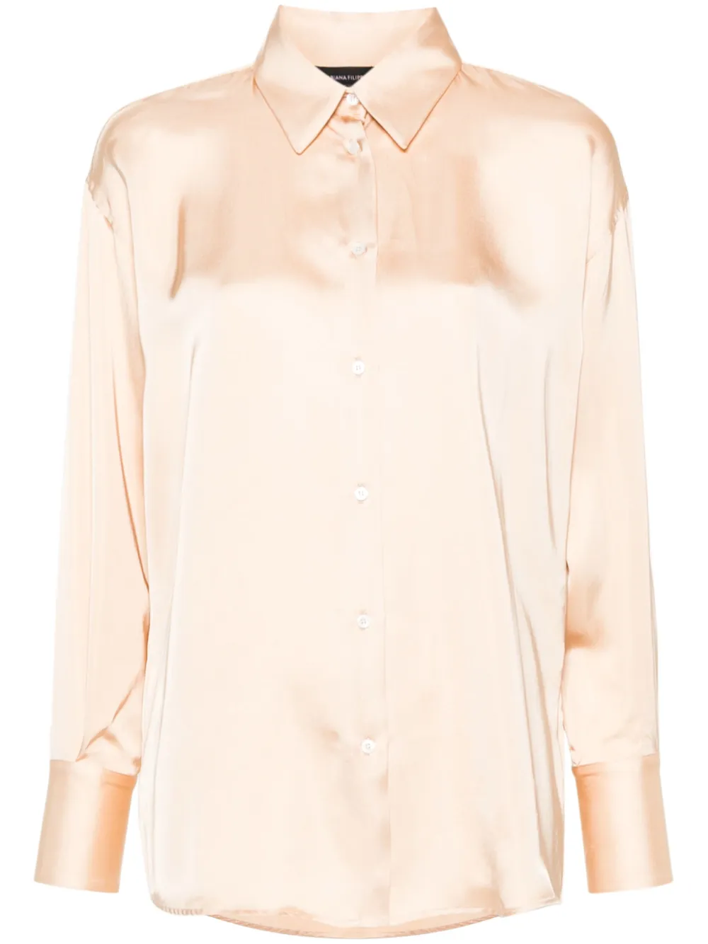 Удлиненная атласная рубашка Fabiana Filippi, нейтральный 
Удлиненная атласная рубашка Fabiana Filippi, нейтральный