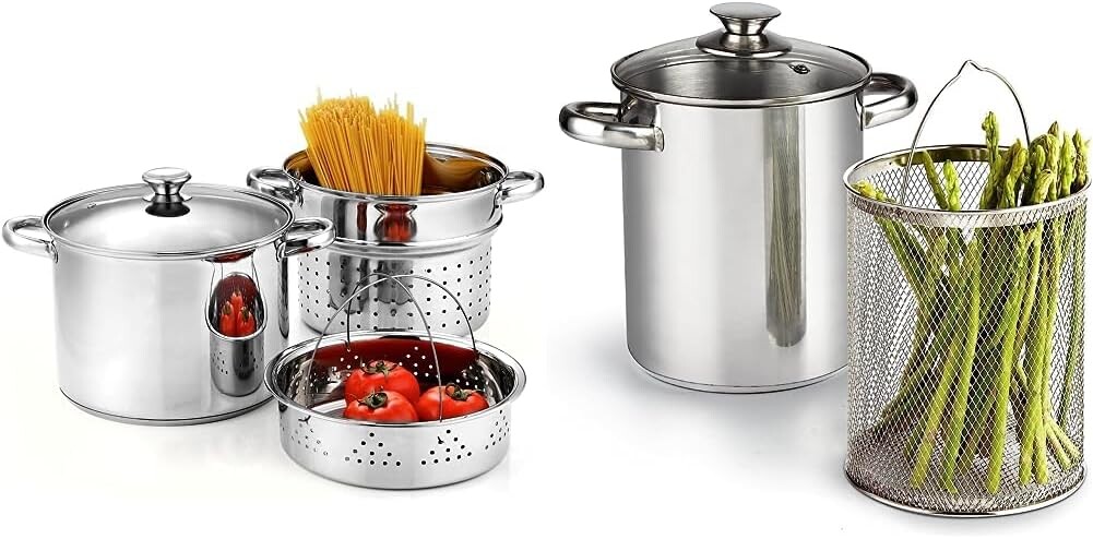 Мультиварка Cook N Home, 4 предмета, 8 литров, макароноварка из нержавеющей стали, пароварка и глубокая сковорода, пароварка для спаржи, овощей, 4 литра, нержавеющая сталь
Мультиварка Cook N Home, 4 предмета, 8 литров, макароноварка из нержавеющей стали, пароварка и глубокая сковорода, пароварка для спаржи, овощей, 4 литра, нержавеющая сталь