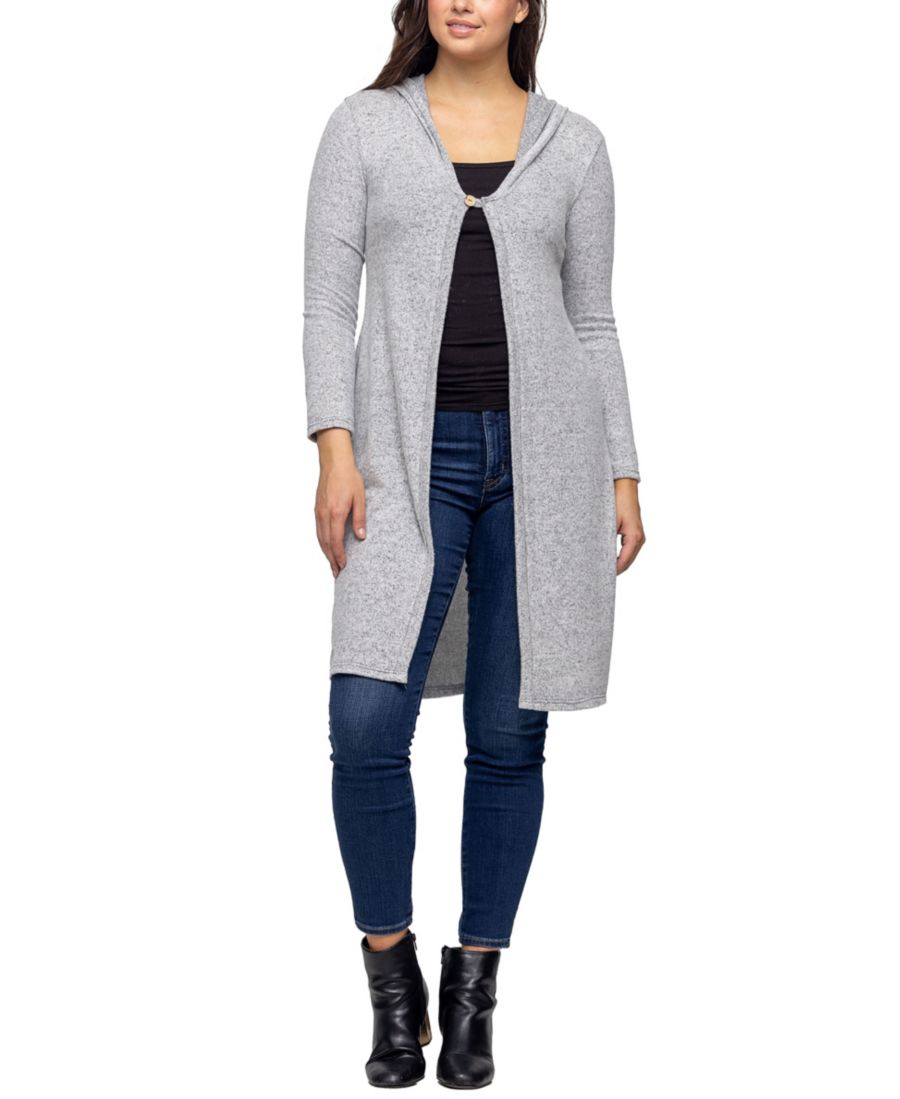 Женский кардиган-накидка с длинными рукавами и капюшоном длиной до колена 24seven Comfort Apparel, Grey
Женский кардиган-накидка с длинными рукавами и капюшоном длиной до колена 24seven Comfort Apparel, Grey