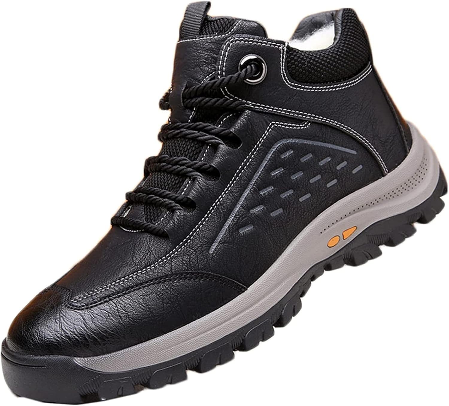 Мужские зимние ботинки Yiozoi, высокие, для прогулок на улице, с шнуровкой, противоскользящие, теплые с плюшевой подкладкой, повседневные кожаные ботинки до щиколотки, черный
Мужские зимние ботинки Yiozoi, высокие, для прогулок на улице, с шнуровкой, противоскользящие, теплые с плюшевой подкладкой, повседневные кожаные ботинки до щиколотки, черный