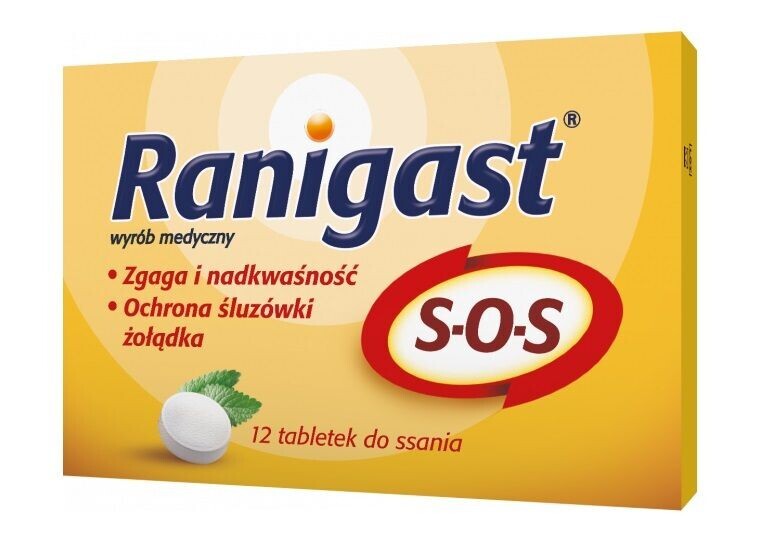 Ranigast SOSпрепарат от изжоги, 12 шт.
Ranigast SOSпрепарат от изжоги, 12 шт.