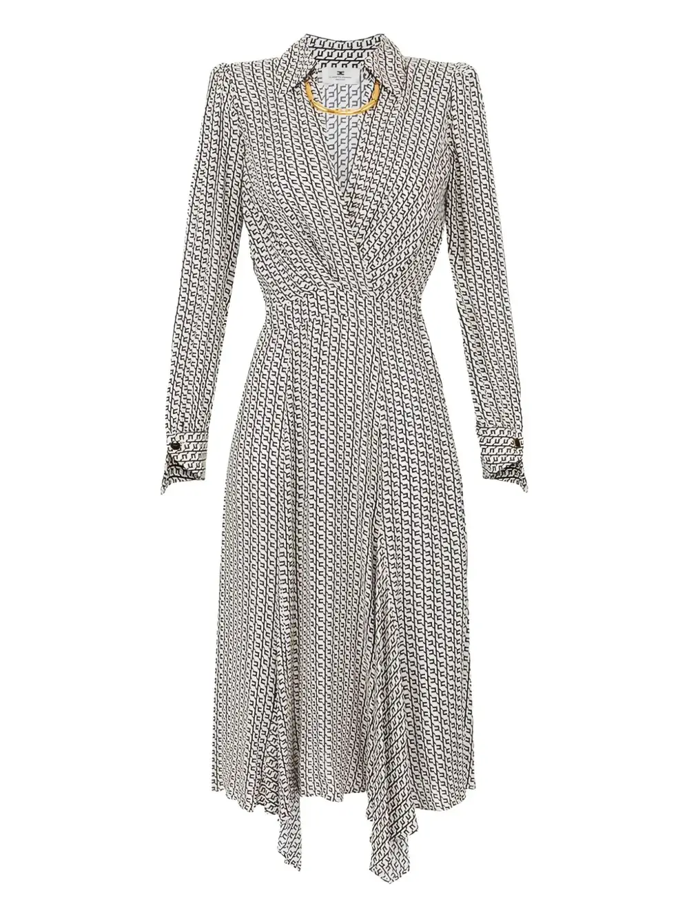 Платье-миди рубашечного кроя с геометрическим принтом Elisabetta Franchi, белый
Платье-миди рубашечного кроя с геометрическим принтом Elisabetta Franchi, белый