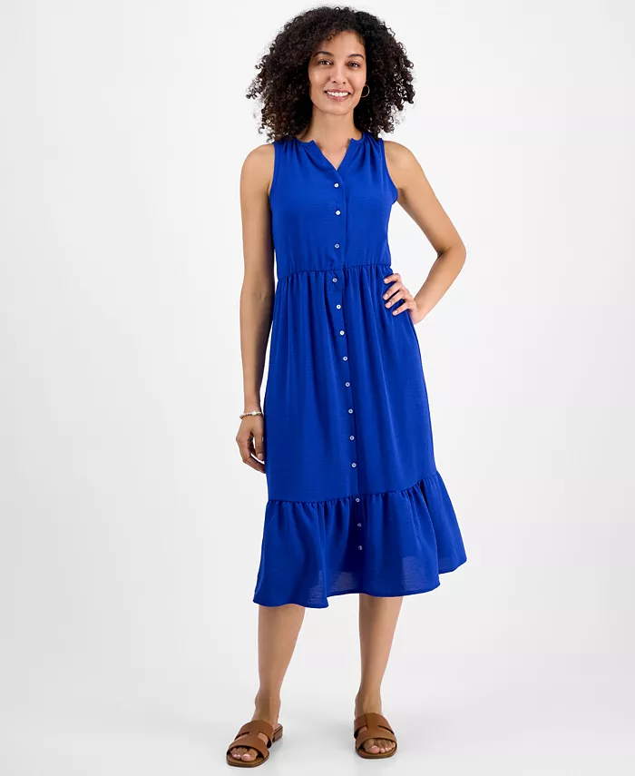 Миниатюрное платье миди без рукавов с пуговицами спереди Style & Co, синий
Миниатюрное платье миди без рукавов с пуговицами спереди Style & Co, синий