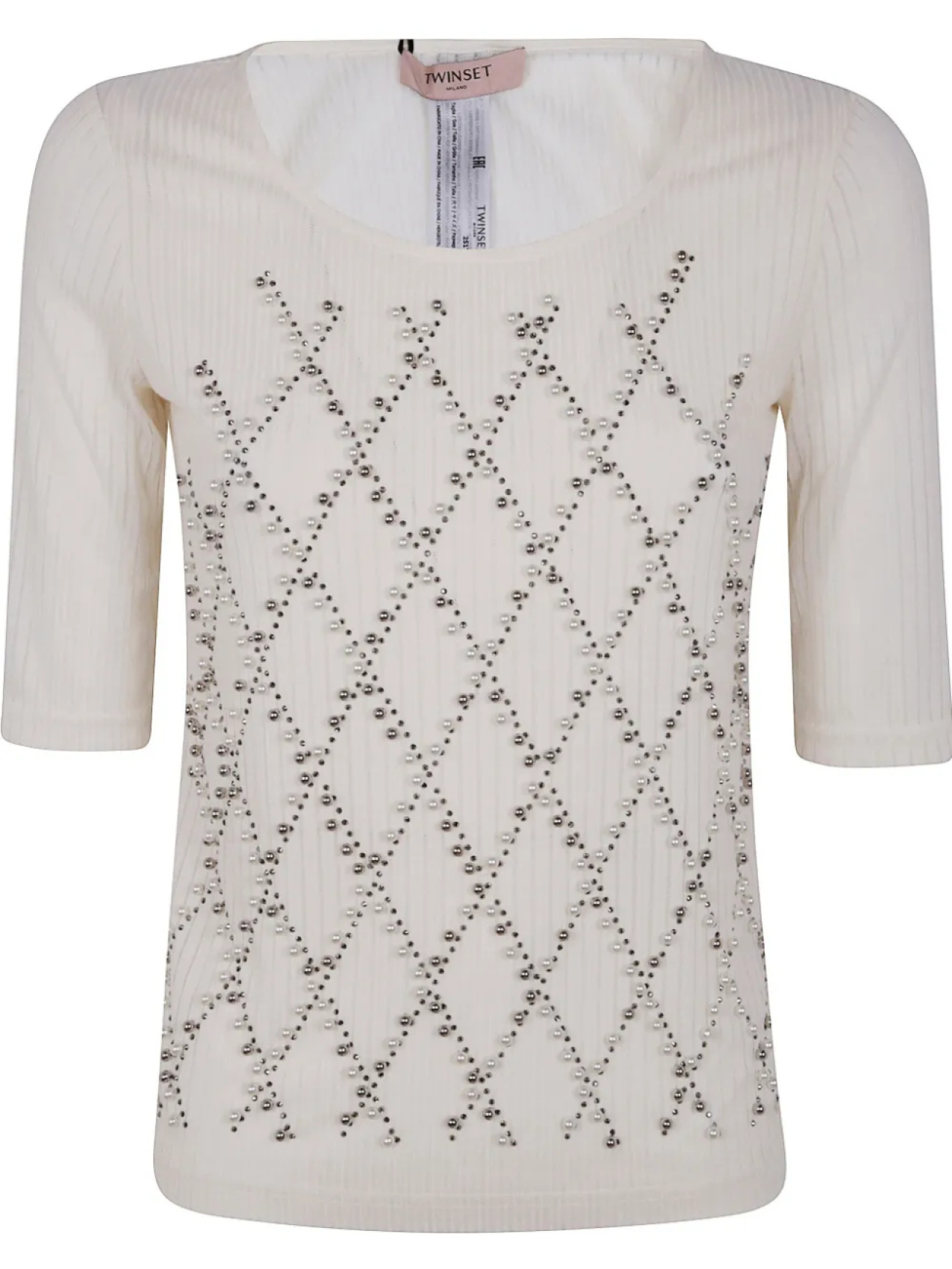 Футболка TWINSET, украшенная бисером, белый
Футболка TWINSET, украшенная бисером, белый