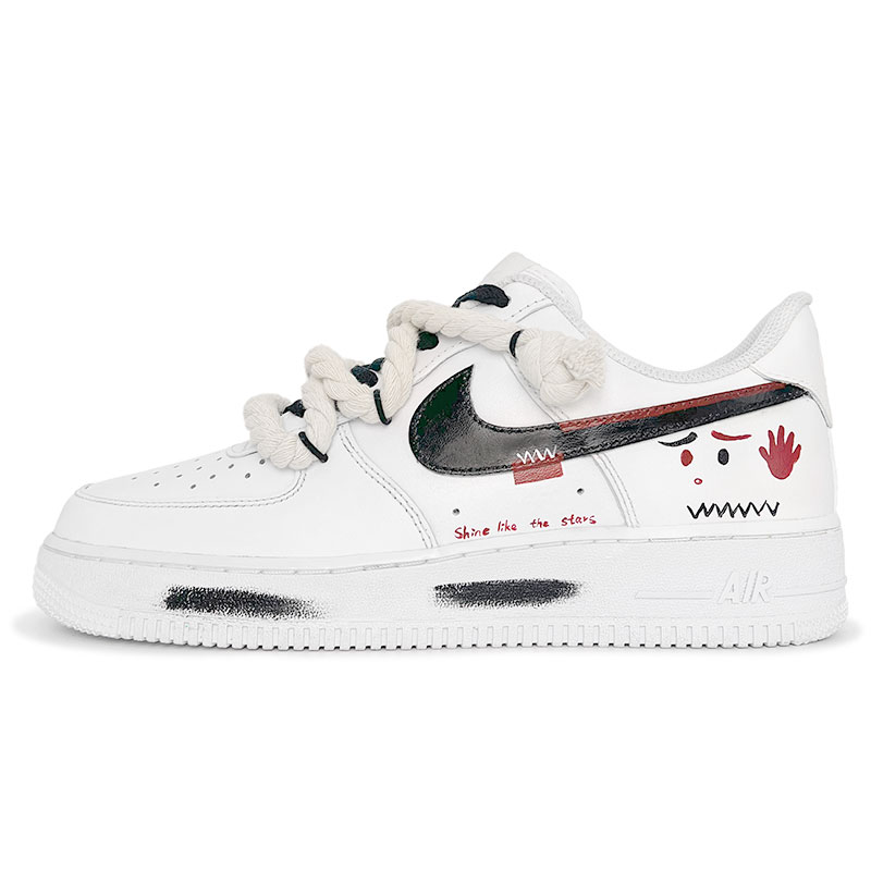 Nike Air Force 1 Fun Rope Graffiti Low top Skateboard Shoes Unisex White
Nike Air Force 1 Fun Rope Graffiti Low top Skateboard Shoes Unisex White