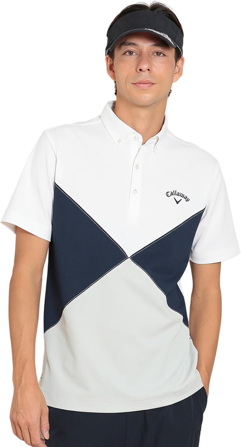 Мужская поло-рубашка Callaway C24134109 с коротким рукавом (ромбовидный узор, влагоотводящая, быстросохнущая, защита от УФ-излучения), для игры в гольф, белый
Мужская поло-рубашка Callaway C24134109 с коротким рукавом (ромбовидный узор, влагоотводящая, быстросохнущая, защита от УФ-излучения), для игры в гольф, белый