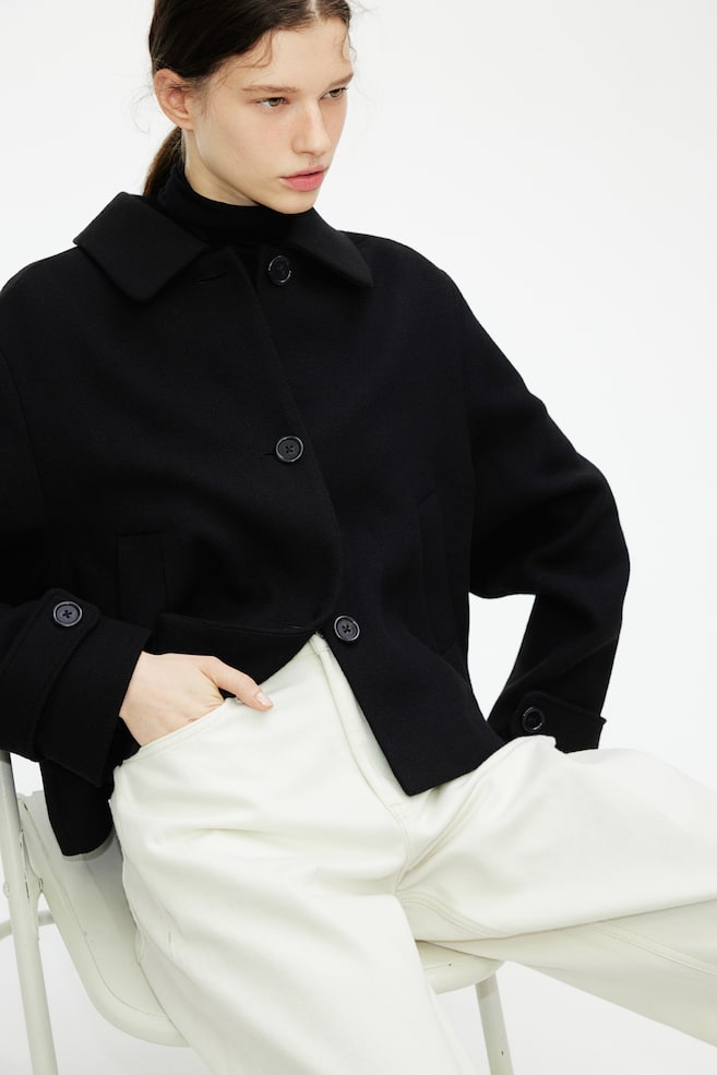 Куртка с воротником H&M, черный
Куртка с воротником H&M, черный